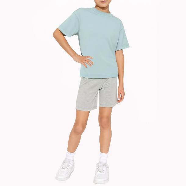 Girls' Casual Crew Neck Short Sleeve Tee