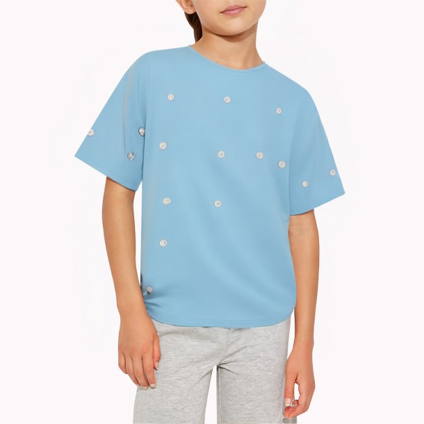 Elegant Pearl Girls’ Short Sleeve T-Shirt