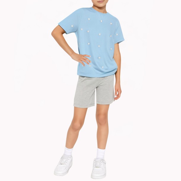 Elegant Pearl Girls’ Short Sleeve T-Shirt