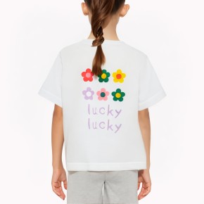 Floral Girls' Short Sleeve T-Shirt 花卉女童短袖 