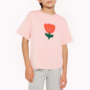 Floral Design Girls' Short Sleeve T-Shirt