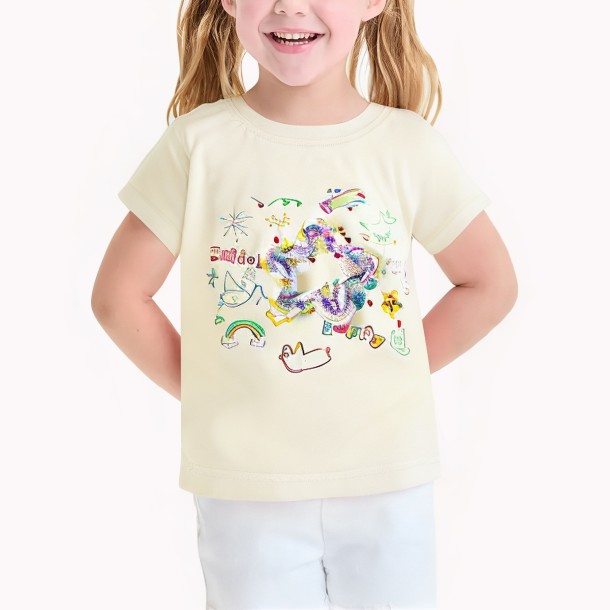 Girls' Woven Star Short Sleeved Shirt