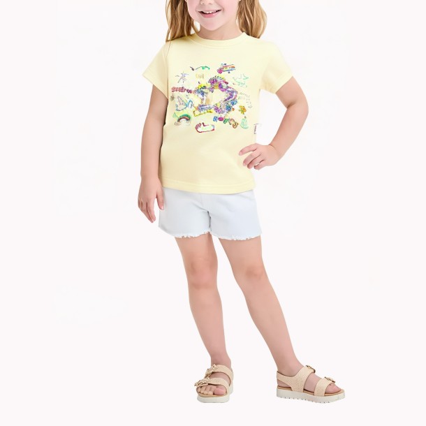 Girls' Woven Star Short Sleeved Shirt