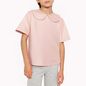 Girls’ Solid Color Short Sleeve T-Shirt