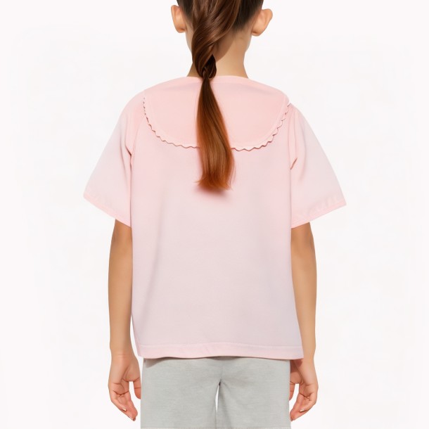 Girls’ Solid Color Short Sleeve T-Shirt