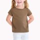 Girls Solid Color Casual Short Sleeves