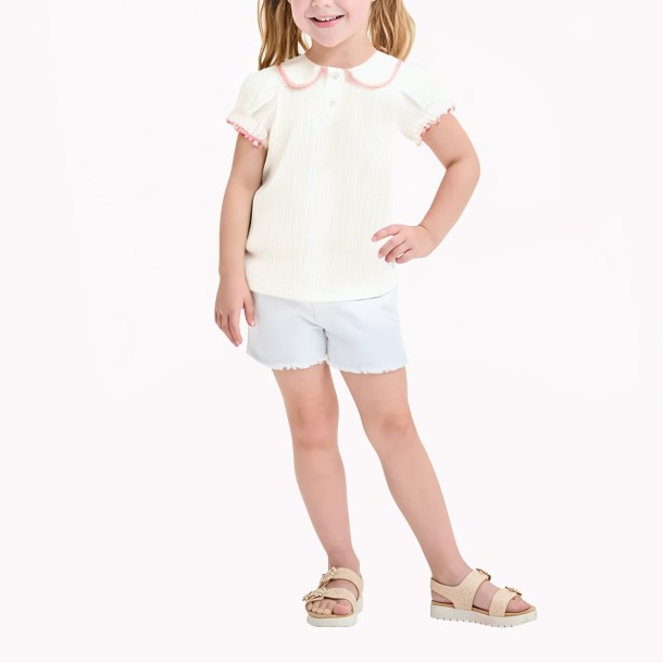 Doll Collar Girl Short Sleeves