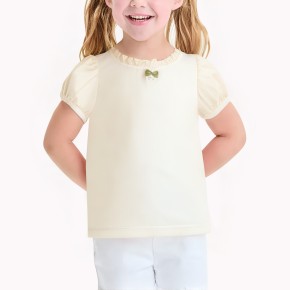 Girls Lantern Sleeve Short Sleeve