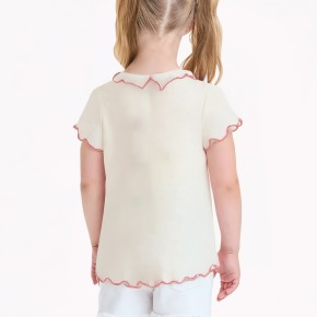 Colorful Bow Short Sleeves For Girls