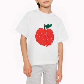 Apple Pattern Girls' Short Sleeve T-Shirt