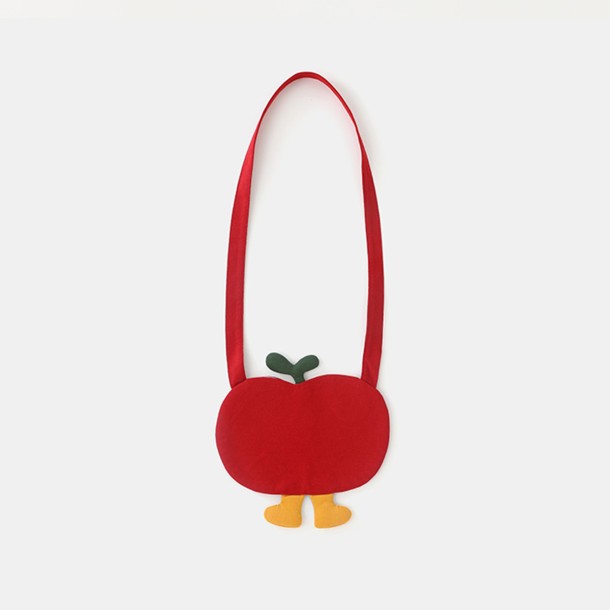 Cartoon Apple Shaped Crossbody Bag