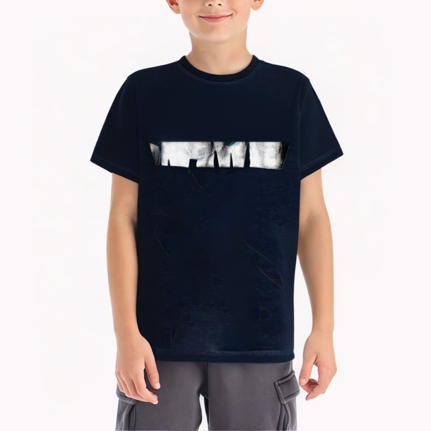 Boys' Summer Crew Neck Short Sleeve Top