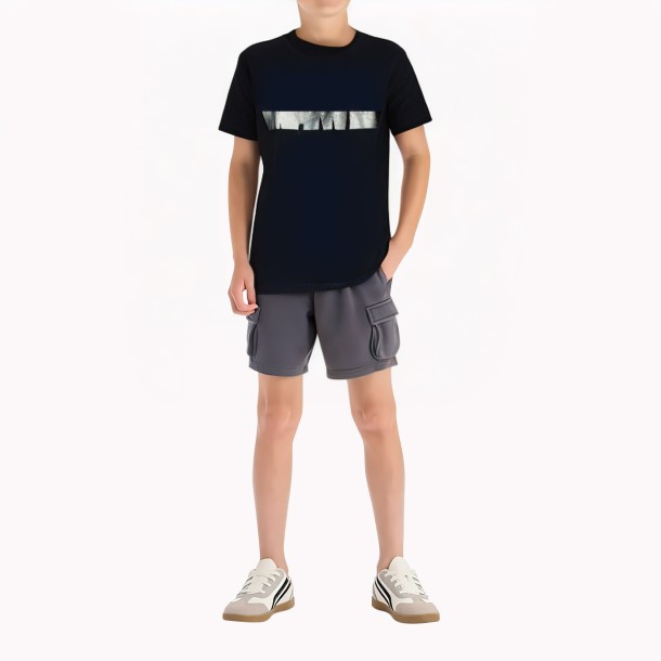 Boys' Summer Crew Neck Short Sleeve Top