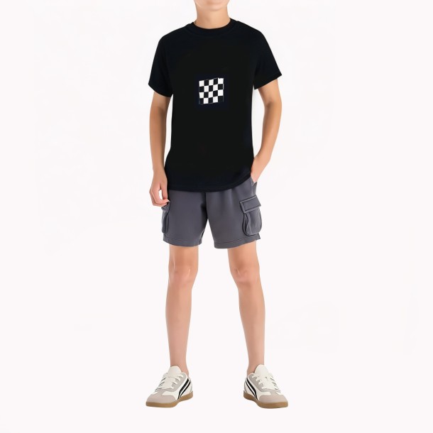 Superhero Print Boys' Short Sleeve Top