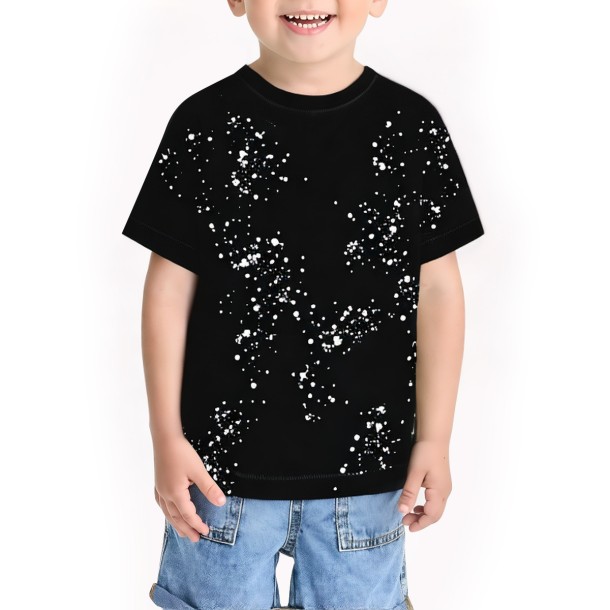 Soft Black Cotton Casual Short Sleeved T Shirt