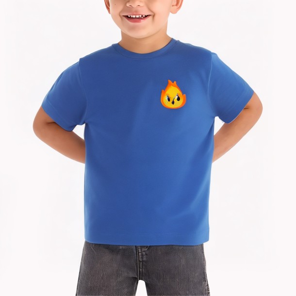Boys' Flame Print Short Sleeve Top