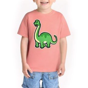 Boys' Pink Crew Neck Short Sleeve Top