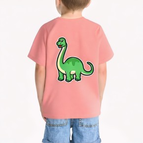 Boys' Pink Crew Neck Short Sleeve Top