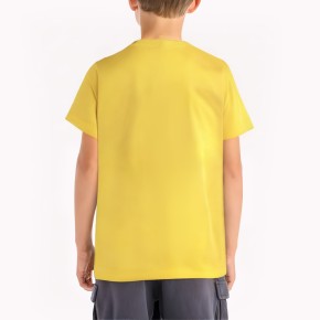 Boys' Pure Cotton Smiley Expression Short Sleeve Top