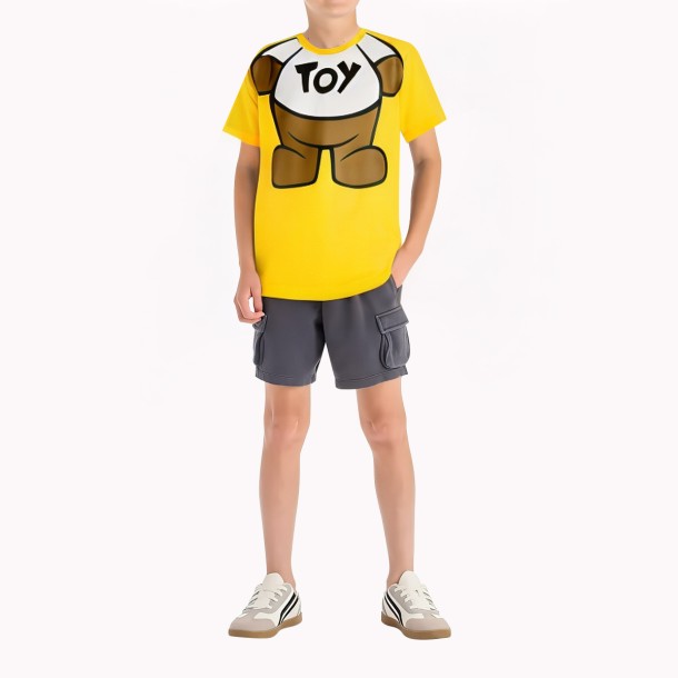 Fashionable Boys' Cotton Short Sleeved T Shirt