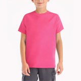 Boys' Pink Bear Embroidered Cotton T Shirt