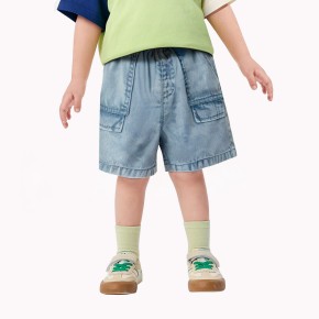 Boys' Light Blue All Match Denim Shorts