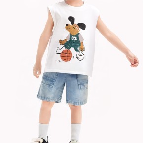 Boys' Light Blue All Match Denim Shorts
