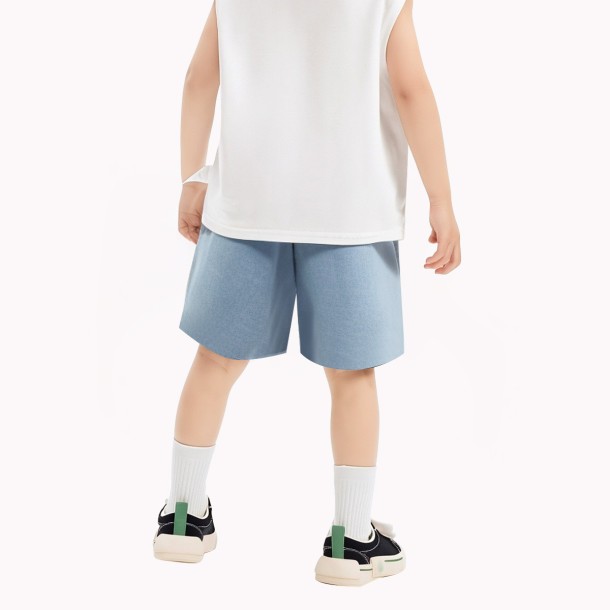 Boys' Light Blue All Match Denim Shorts