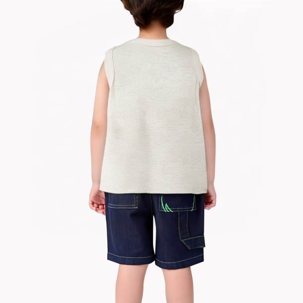 Boys' Solid Color Vest For Summer