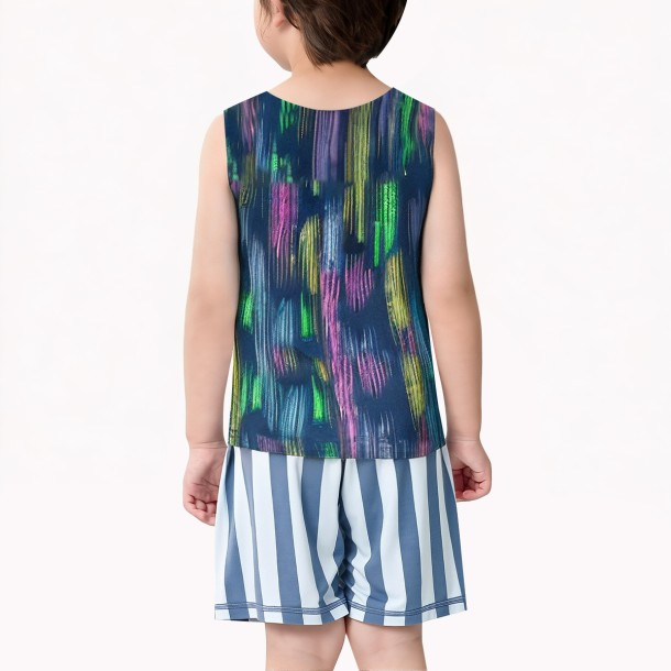 Boys' Colorful Graffiti Vest