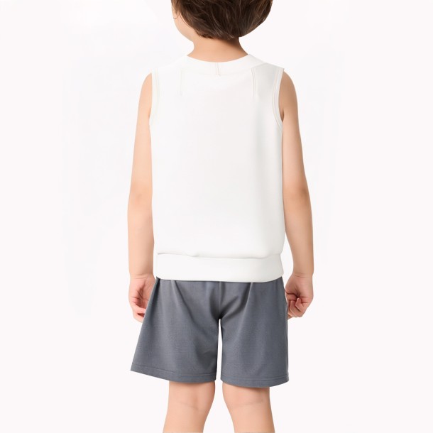 White Simple Boy Vest