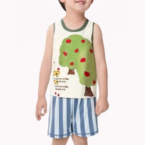Small Tree Print Boys Vest