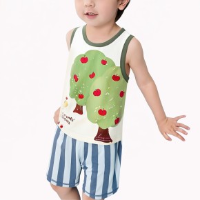 Small Tree Print Boys Vest