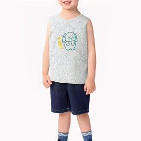 Boys Cartoon Print Vest