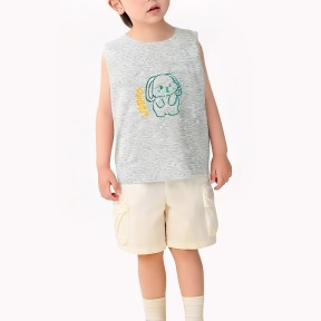 Boys Cartoon Print Vest