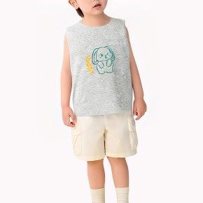 Boys Cartoon Print Vest