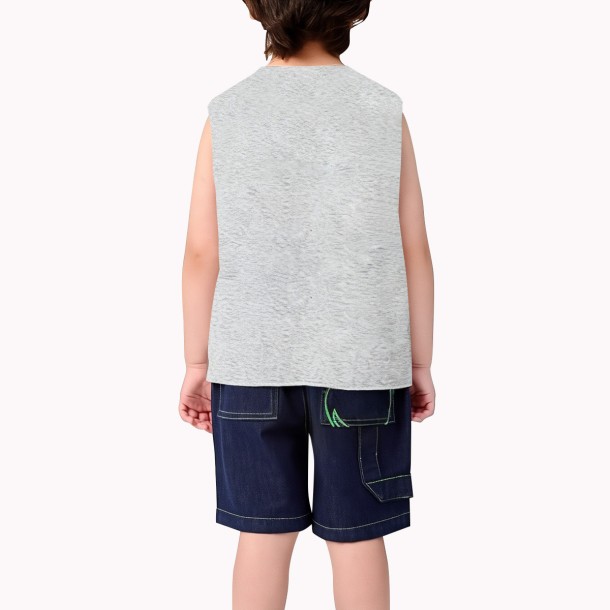 Boys Cartoon Print Vest