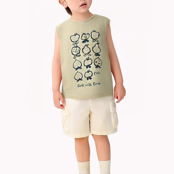 Boys' Cotton Cartoon Printed Vest
