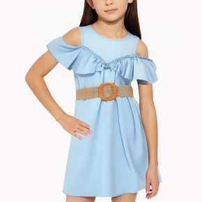 Stylish Off-Shoulder Dress for Girls
