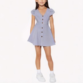 Girls Striped Casual Dress