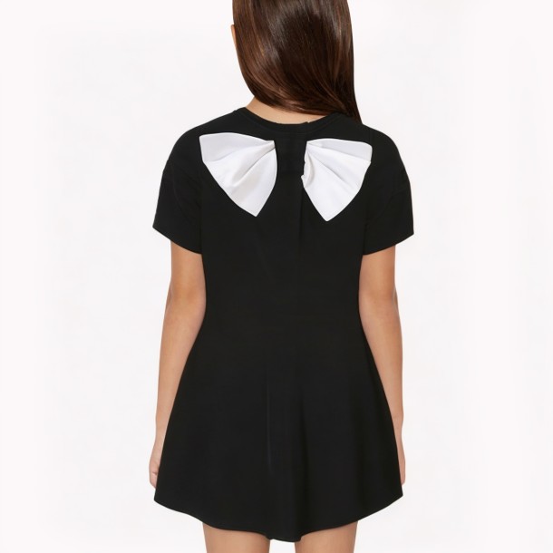 sleeveless bow dress