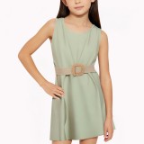 Sleeveless Backless Dress for Girls