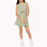 Sleeveless Backless Dress for Girls