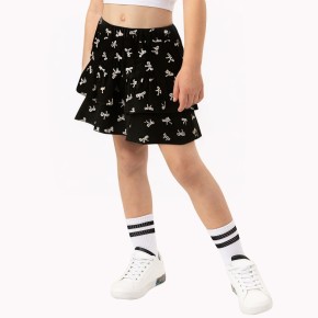 Girls Bow Print Skirt