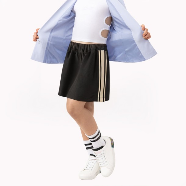 Girls' Contrast Ribbon Skirt