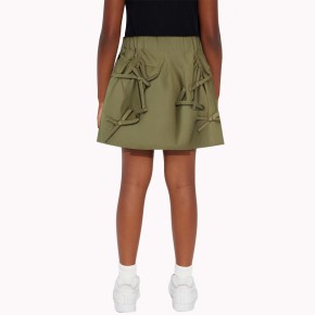 Solid Color Bow Skirt
