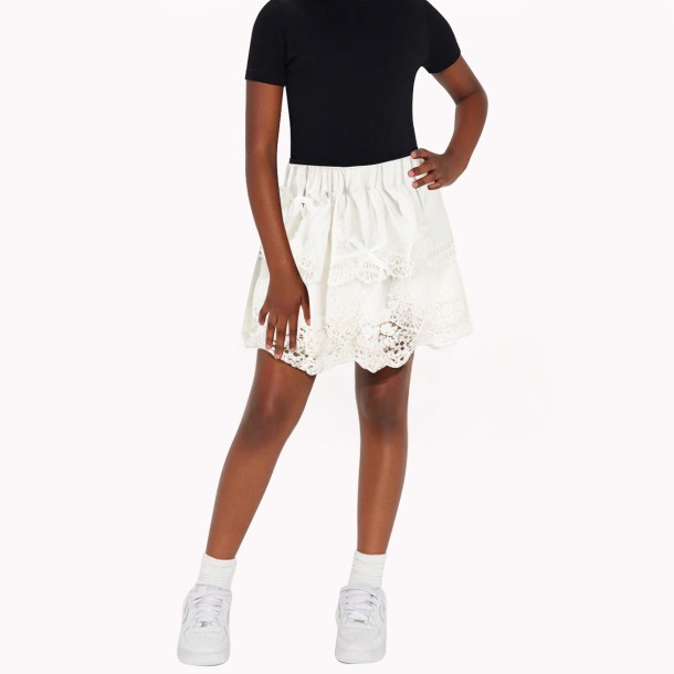 Girls Hollow Lace Skirt