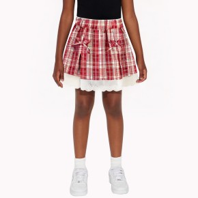 Summer Girls Plaid Skirt