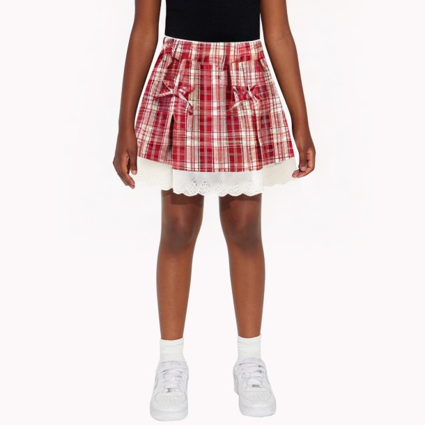 Summer Girls Plaid Skirt