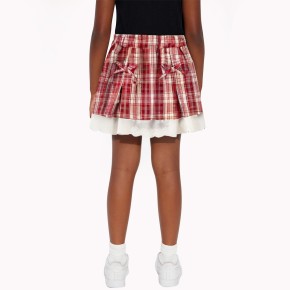 Summer Girls Plaid Skirt